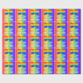 30歳の誕生日：カラフルおもしろいレインボーパターン# 30 ラッピングペーパー