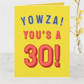 30歳の誕生日 カード (黄色い花)