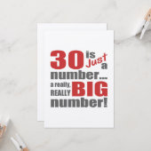 30歳の誕生日 カード (正面/裏面インサイチュ)