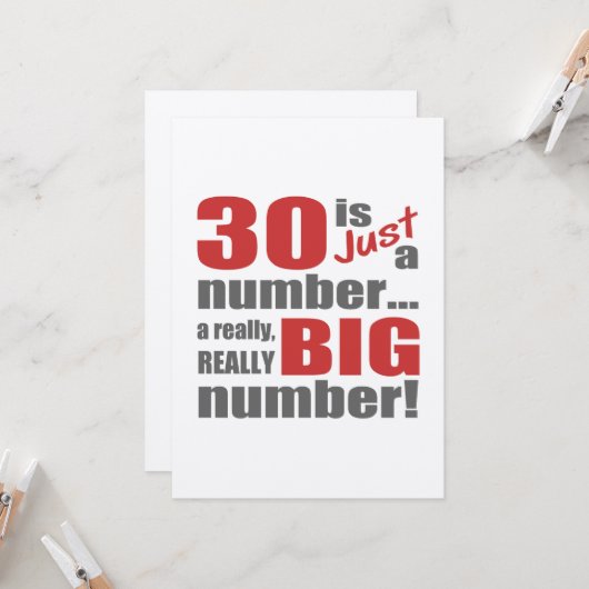 30歳の誕生日 カード (正面/裏面インサイチュ)