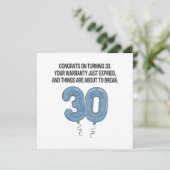 30歳の誕生日 カード (スタンド正面)