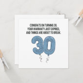 30歳の誕生日 カード (正面/裏面インサイチュ)