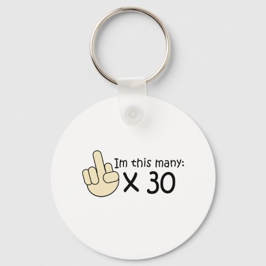 30歳の誕生日 キーホルダー (正面)