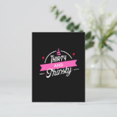 30歳の誕生日 サーティー アンド サースト ポストカード (スタンド正面)