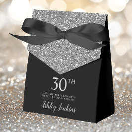 30歳の誕生日 シルバーグリッターサンクスギフト フェイバーボックス