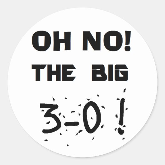 「30歳の誕生日」スタンプ ラウンドシール (正面)