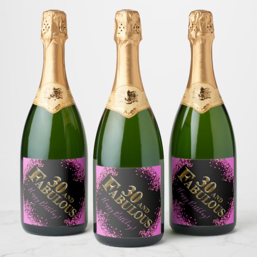30歳の誕生日 スパークリングワインラベル (ボトル)