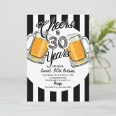 30歳の誕生日，ダーティーサーティー，ビール，応援&ビール 案内状 (スタンド正面)