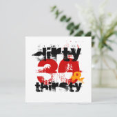 30歳の誕生日-ダーティ30と喉の渇いた招待状 招待状 (スタンド正面)