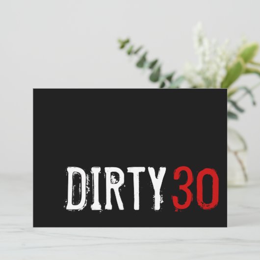 30歳の誕生日-ダーティ30招待状 招待状 (スタンド正面)