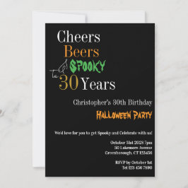 30歳の誕生日 ハロウィン お酒 パーティー 招待状