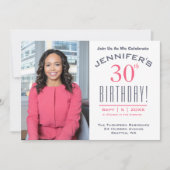 30歳の誕生日 - フォトパーティー 招待状 (正面)