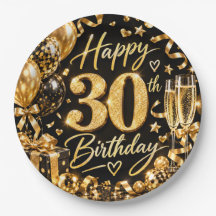 30歳の誕生日 ブラック&ゴールドテーマ