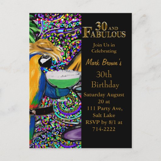 30歳の誕生日 ポストカード (正面)