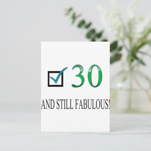 30歳の誕生日 ポストカード (スタンド正面)