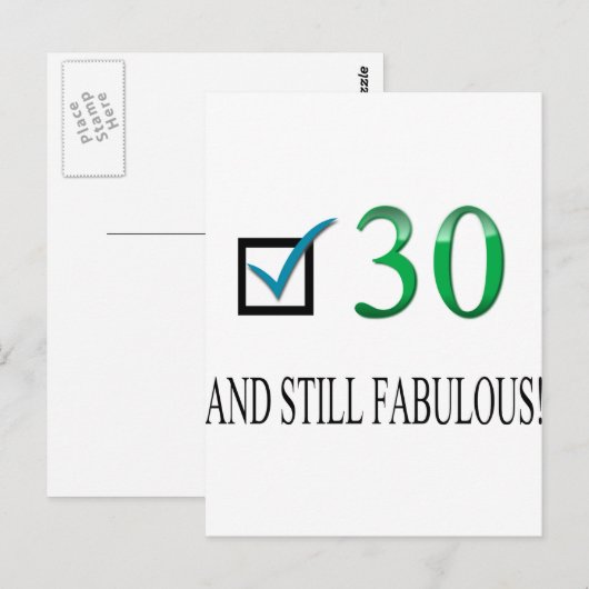 30歳の誕生日 ポストカード (正面/裏面)