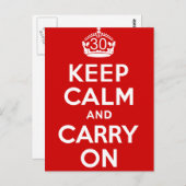 30歳の誕生日 ポストカード (正面/裏面)