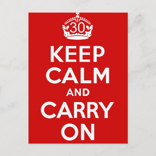 30歳の誕生日 ポストカード (正面)