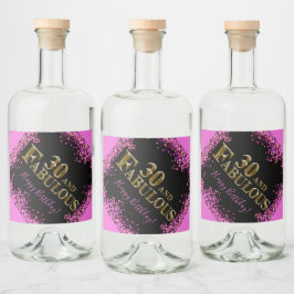 30歳の誕生日 リキュールボトルラベル