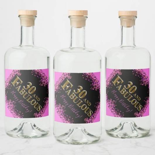30歳の誕生日 リキュールボトルラベル (ボトル)