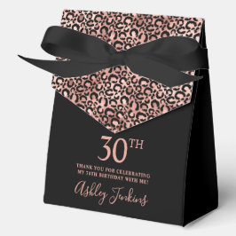 30歳の誕生日 ローズゴールド ヒョウ柄 ありがとう ギフトボックス フェイバーボックス