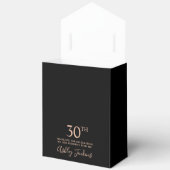 30歳の誕生日 ローズゴールド フラワー お礼 フェイバーボックス (見開き)