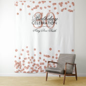 30歳の誕生日 ローズゴールド ホワイト コンフェッティ 背景 タペストリー (インサイチュ)