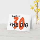 30歳の誕生日、兄弟、オレンジ、黒が白。 カード (黄色い花)