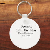 30歳の誕生日 名前 日付 おしゃれ シンプル キーホルダー (裏面)