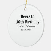 30歳の誕生日 名前 日付 おしゃれ シンプル セラミックオーナメント (左)