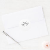 30歳の誕生日 名前 日付 おしゃれ シンプル ラウンドシール (封筒)