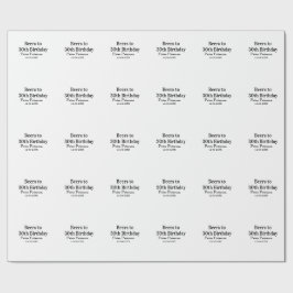 30歳の誕生日 名前 日付 おしゃれ シンプル ラッピングペーパー