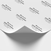 30歳の誕生日 名前 日付 おしゃれ シンプル ラッピングペーパー (角)