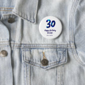 30歳の誕生日 名前 日付 年号 青い輝き  缶バッジ (インサイチュ)