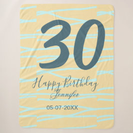 30歳の誕生日 名前 日付 年齢 イエロー ブルー パステルカラー シェルパブランケット