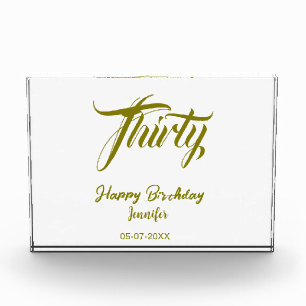 30歳の誕生日 名前 日付 年 テンプレート ゴールド フォトブロック