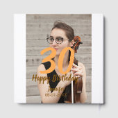 30歳の誕生日 名前 日付 年 白い写真 ゲストブック (裏面)