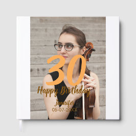 30歳の誕生日 名前 日付 年 白い写真 ゲストブック