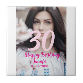 30歳の誕生日 名前 日付 年 白い写真 タイル