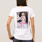 30歳の誕生日 名前 日付 年 白い写真 Tシャツ (裏面)