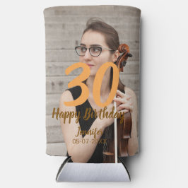 30歳の誕生日 名前 日付 年 白色の写真 スリム缶クーラー