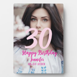 30歳の誕生日 名前 日付 年 白 写真 フォトプラーク