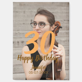 30歳の誕生日 名前 日付 年 白 写真 マグネット