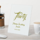 30歳の誕生日 名前 日付 年 金色 テンプレート 台座サイン (インサイチュ)
