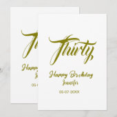 30歳の誕生日 名前 日付 年 金 テンプレート この (正面/裏面)