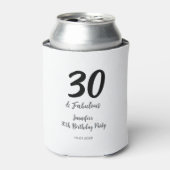 30歳の誕生日 名前 日付 年 黒 缶クーラー (缶正面)