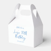 30歳の誕生日 名前 日付 青 シンプル ミニマル フェイバーボックス (正面サイド)
