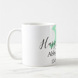 30歳の誕生日 太字 パステルイエロー ブラック レター コーヒーマグカップ