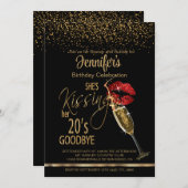 30歳の誕生日 – 彼女キスをするは20歳の別れ 招待状 (正面/裏面)