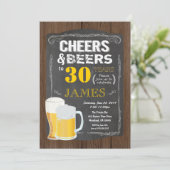 30歳の誕生日，応援から30歳のビールパーティー 招待状 (スタンド正面)